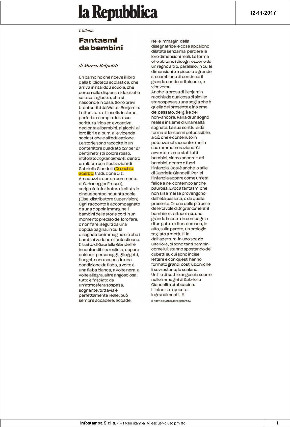 fantasmi da bambini repubblica 12.11.2017